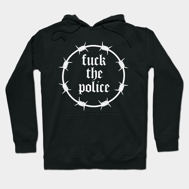 Fuck the police (white) Hoodie by Smurnov